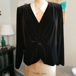 Black velvet top